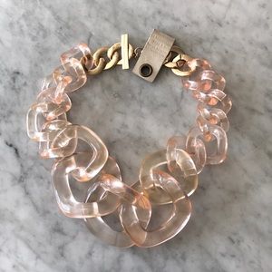 Anthropologie lucite chain statement necklace, NEW